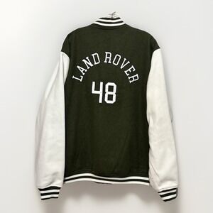Land Rover PacSun Varsity Jacket Green White Wool Blend Men's Large 48 Patch
